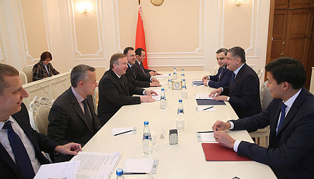 Բելառուսի Հանրապետության վարչապետ Անդրեյ Կոբյակովի հանդիպումը ԵՏՀ Կոլեգիայի նախագահ Տիգրան Սարգսյանի հետ