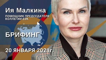 Выступление помощника Председателя Коллегии ЕЭК Ии Малкиной на брифинге 20 января 2021 года