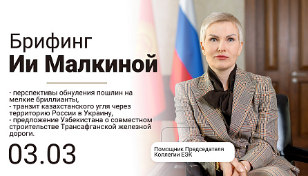 Брифинг помощника Председателя Коллегии ЕЭК Ии Малкиной 3 марта 2021 года