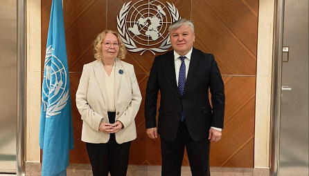 Арзыбек Кожошев провел встречу с главой отделения ООН в Женеве Татьяной Валовой 