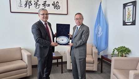Встреча министра ЕЭК Данияра Иманалиева и заместителя Генерального секретаря ООН Ли Цзюньхуа в Нью-Йорке
