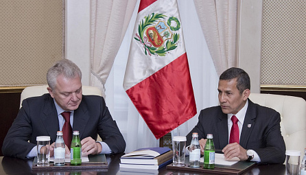 Meeting between Viktor Khristenko, Chairman of EEC's Board, and President of Peru Ollanta Humala 