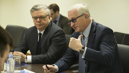 Meeting of the Chairman of the EEC Board, Tigran Sarkisyan, with the leaders of the Russian Union of industrialists and entrepreneurs