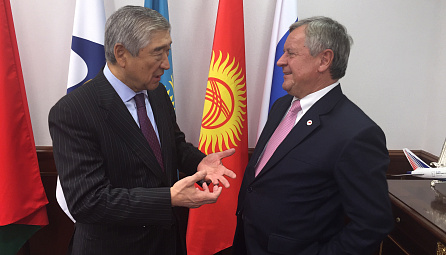The EEC Minister Tair Mansurov and the President of the World Petroleum Council József Tóth discussed issues of cooperation