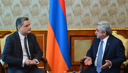 Meeting of the Chairman of the EEC Tigran Sargsyan and President of Armenia Serzh Sargsyan