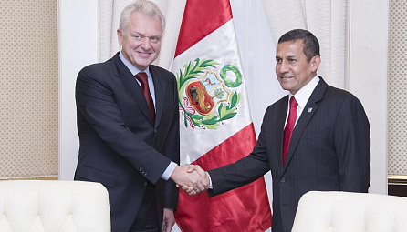 Meeting between Viktor Khristenko, Chairman of EEC's Board, and President of Peru Ollanta Humala 