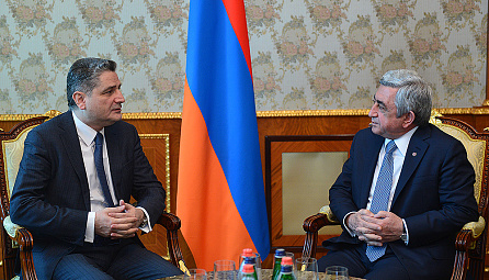 Meeting of the Chairman of the EEC Tigran Sargsyan and President of Armenia Serzh Sargsyan