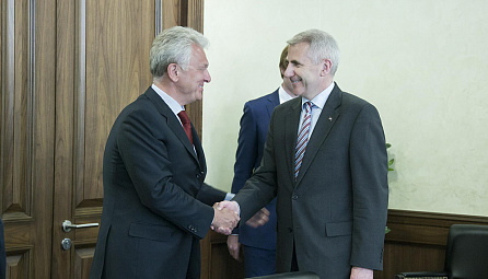 Meeting of the Chairman of the EEC Board Viktor Khristenko with the Head of the European Union Mission in Russia Vygaudas Ušackas